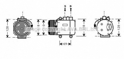 AVA QUALITY COOLING fdk045 -  Компрессор, кондиционер